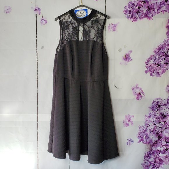 Love Squared Dresses & Skirts - Love Squared Lace Bodice A Line Fit N Flare Dress
